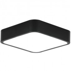 Πλαφονιέρα 40x40cm LED 24W 230V 2160lm Μαύρη σε Θερμό Φως 3212